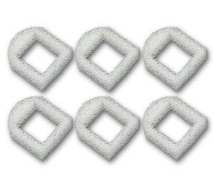 6 Foam Pre-Filters for Drinkwell Stainless Steel 360, Lotus, Avalon, Pagoda Water Bowl (White)